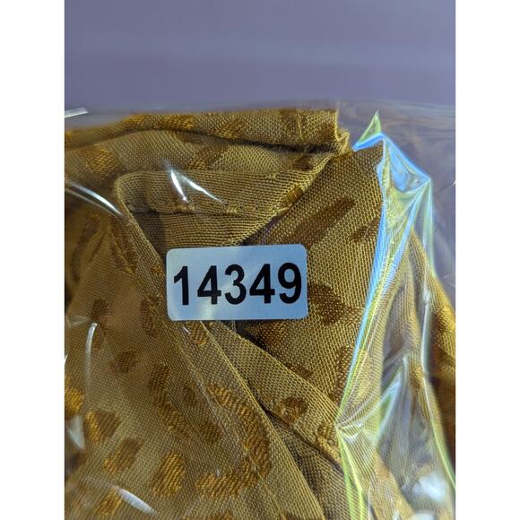 By Anthropologie Long-Sleeve Mini Dress Womens Large Gold Wrap Boho Feminine - Picture 10 of 11